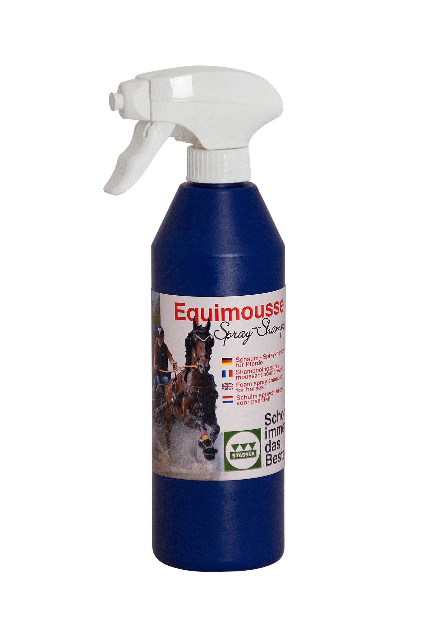 Stassek Equimousse Espuma Spray Champú, 500 ml Cuidado Salud