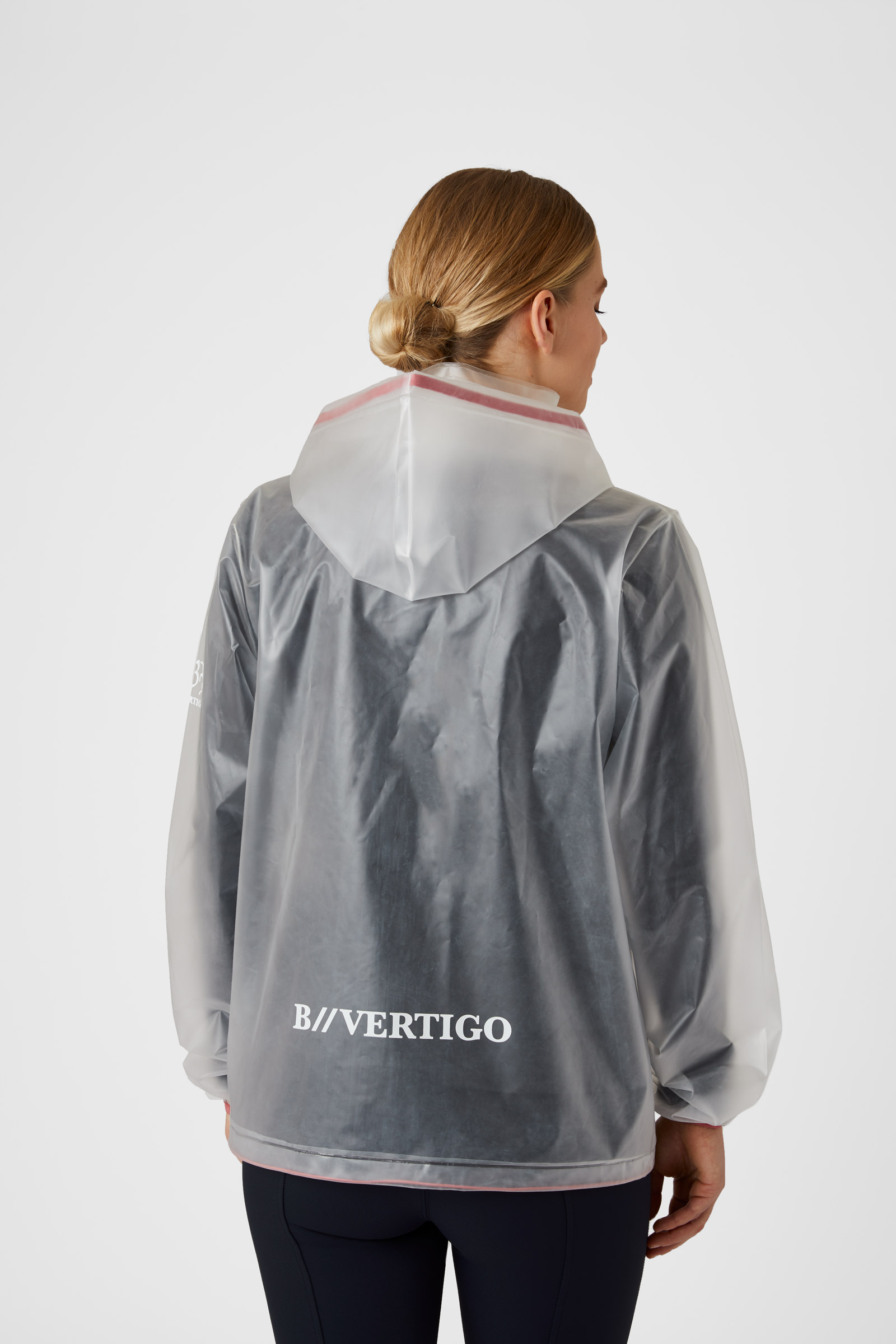 NUEVO y elegante impermeable transparente con capucha extraíble Chubasquero  transparente para mujer. Ropa impermeable perfecta resistente al viento -   España